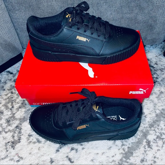 Women’s | Puma | Carina L | Black/Gold | 8.5 | NIB - Picture 2 of 9